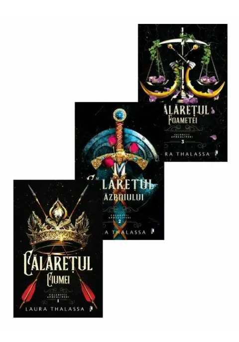 Coperta cărții Seria Calaretii Apocalipsei, Laura Thalassa. Set 3 carti
