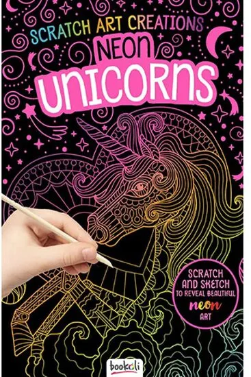 Coperta cărții Scratch Art Creations - Neon Unicorns