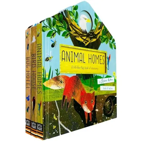 Coperta cărții A Clover Robin Book of Nature Series 3 Books Lift-the-flap Collection Set (Bird House, Bug Hotel & Animal Homes) Clover Robin ,