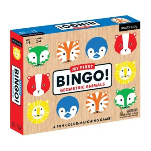 Coperta cărții Geometric Animals My First Bingo, Galison Books