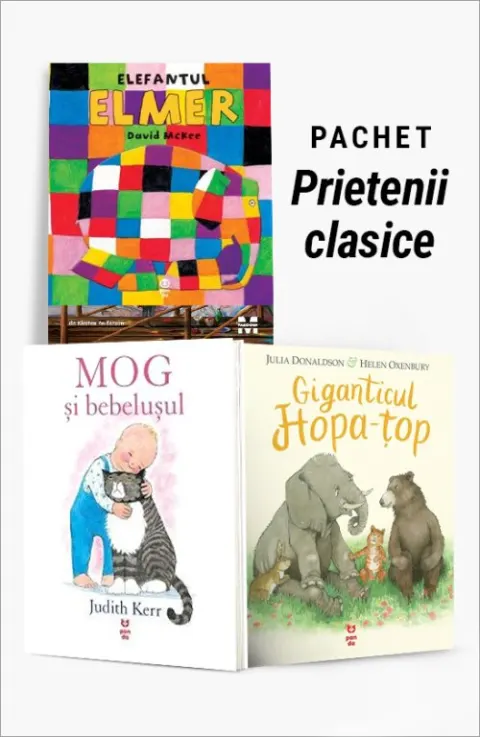 Coperta cărții Pachet Prietenii clasice. Elefantul Elmer/MOG și bebelușul/Giganticul Hopa-țop - David McKee