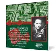 Coperta cărții J S Bach - Violin Concertos