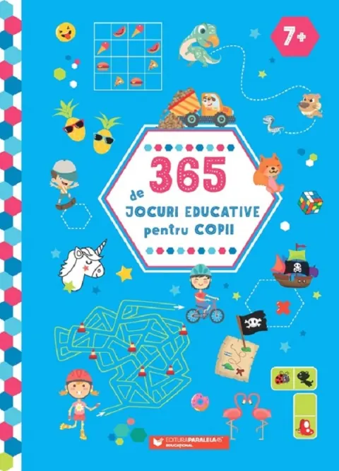 Coperta cărții 365 de jocuri educative pentru copii (+7 ani)