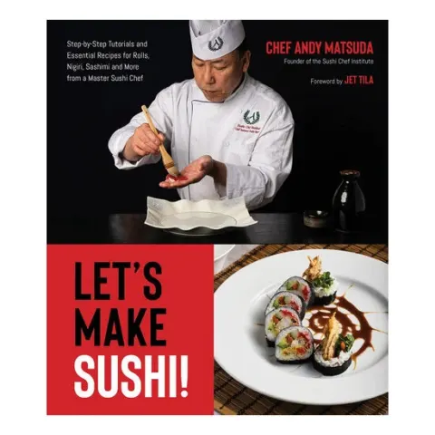 Coperta cărții Let's make sushi! step-by-step tutorials and essential recipes for rolls, nigiri, sashimi and more from a master sushi chef