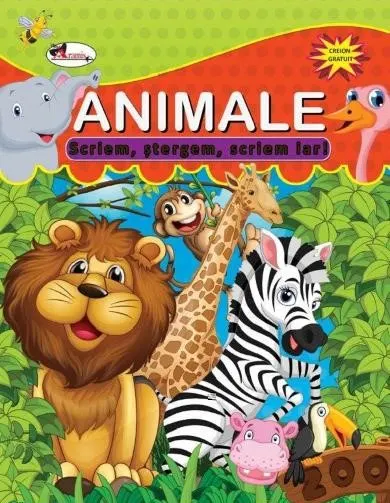 Coperta cărții Animale. Scriem, stergem, scriem iar!