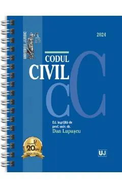 Coperta cărții Codul civil Ianuarie 2024 Ed. Spiralata