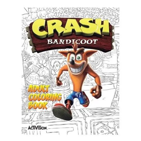 Coperta cărții Crash Bandicoot Adult Coloring Book, Activision Staff