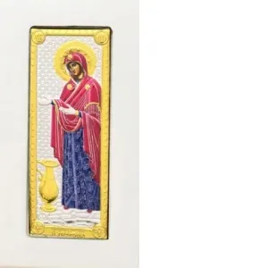Coperta cărții Icoana Sporul casei argint 5x9 cm,color rama alba