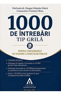 Coperta cărții 1000 de intrebari tip grila - Dragos-Valentin Dinca, Constantin-Cristinel Ghica
