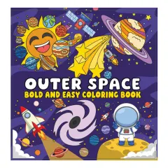 Coperta cărții Outer Space Bold and Easy Coloring Book