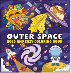 Coperta cărții Outer Space Bold and Easy Coloring Book