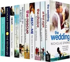 Coperta cărții Nicholas Sparks 10 Books Collection Set – Dear John, Message in a Bottle & Romantic Fiction Collection