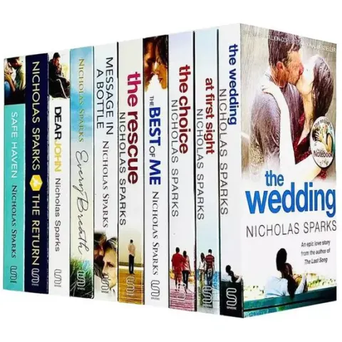 Coperta cărții Nicholas Sparks 10 Books Collection Set – Dear John, Message in a Bottle & Romantic Fiction Collection