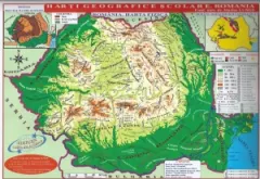 Coperta cărții Harta fizica a Romaniei pliata