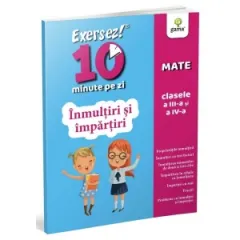 Coperta cărții Exersez 10 minute pe zi! Inmultiri si impartiri, clasele III-IV