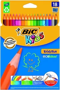 Coperta cărții Creioane colorate 18 culori Evolution Bic