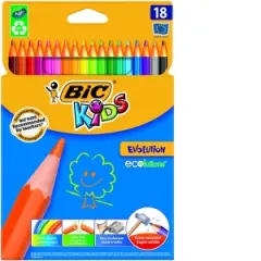 Coperta cărții Creioane colorate 18 culori Evolution Bic