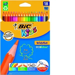 Coperta cărții Creioane colorate 18 culori Evolution Bic
