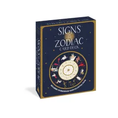 Coperta cărții SIGNS OF THE ZODIAC CARD DECK 50 Cards to Live a Celestial Life
