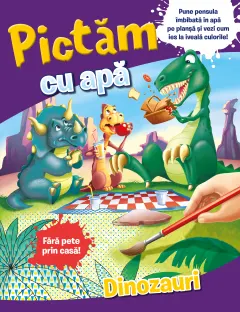 Coperta cărții Pictăm cu apă. Dinozauri