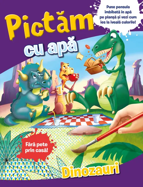 Coperta cărții Pictăm cu apă. Dinozauri