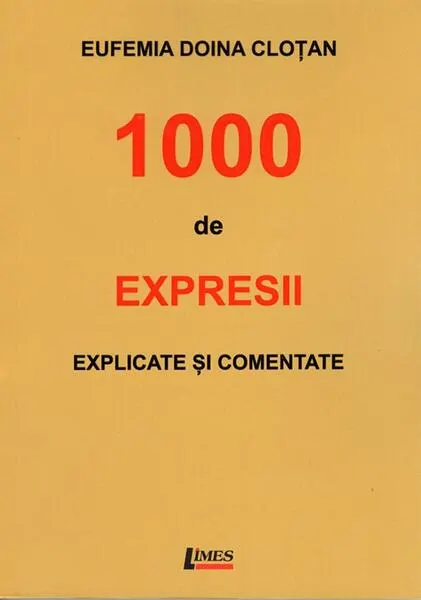 Coperta cărții 1000 de expresii explicate și comentate