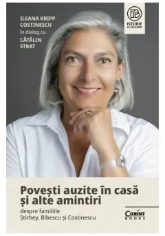 Coperta cărții Povesti auzite in casa si alte amintiri despre familiile Stirbey, Bibescu si Costinescu. Ileana Kripp Costinescu in dialog cu Catalin Strat
