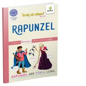 Coperta cărții Rapunzel. Carte cu abtibilduri pentru citit pe silabe