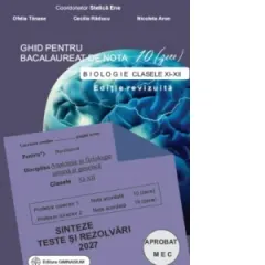 Coperta cărții Ghid pentru bacalaureat de nota 10 (zece). Biologie clasele XI-XII (Anatomie si fiziologie umana si genetica). Sinteze, teste si rezolvari 2027