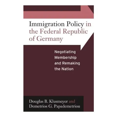 Coperta cărții Immigration policy in the Federal Republic of Germany