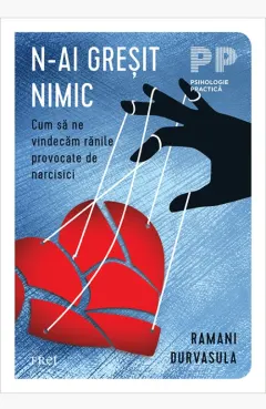 Coperta cărții N-ai greșit nimic. Cum să ne vindecăm rănile provocate de narcisici - Dr. Ramani Durvasula
