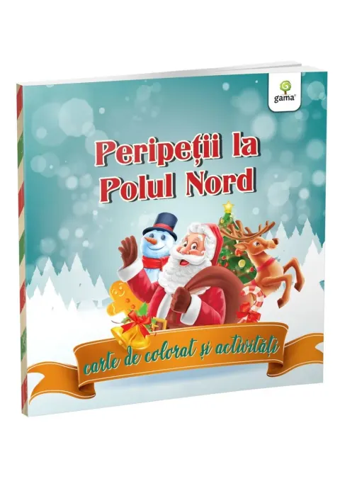 Coperta cărții Peripeții la Polul Nord: carte de colorat și activități