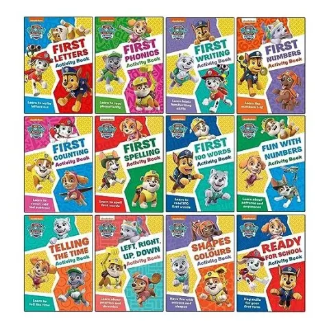 Coperta cărții Paw Patrol Get set for school Activity 12 Books Collection Set, Nickelodeon Publishing