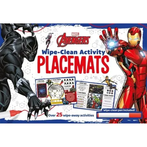 Coperta cărții Marvel Avengers: Wipe-clean Activity Placemats