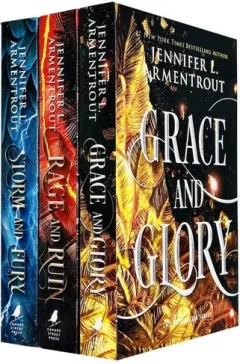 Coperta cărții The Harbinger Series 3 Books Set by Jennifer L. Armentrout (Storm and Fury, Rage and Ruin, Grace and Glory)