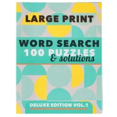 Coperta cărții Large Print Puzzle Book - Word search 100 Puzzles & Solutions
