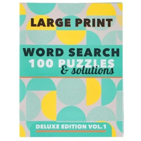 Coperta cărții Large Print Puzzle Book - Word search 100 Puzzles & Solutions