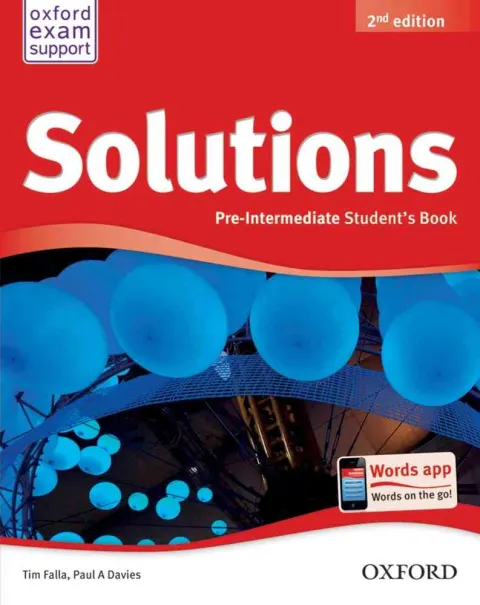 Coperta cărții Solutions 2nd Edition Pre-Intermediate: Student's Book