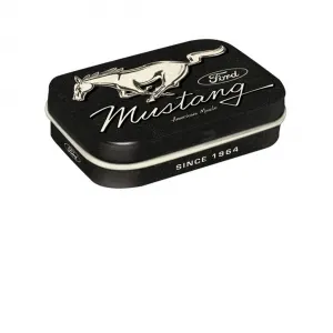 Coperta cărții Cutie metalica de buzunar Ford Mustang - Horse Logo Black