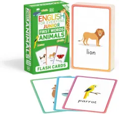Coperta cărții English for Everyone Junior First Words Animals Flash Cards