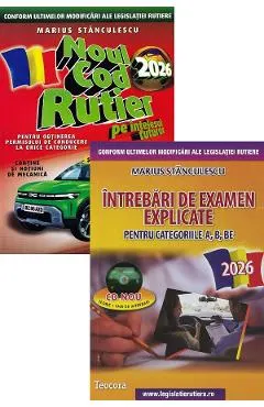 Coperta cărții Pachet 2026: Noul cod rutier pe intelesul tuturor + Intrebari de examen explicate + CD