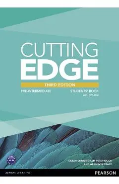 Coperta cărții Cutting Edge Third Edition Pre-intermediate Students Book With DVD-ROM - Sarah Cunningham, Peter Moor, Araminta Crace