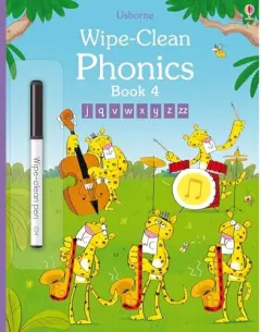 Coperta cărții Wipe-Clean Phonics Book 4, Mairi Mackinnon, Fred Blunt