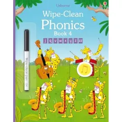 Coperta cărții Wipe-Clean Phonics Book 4, Mairi Mackinnon, Fred Blunt