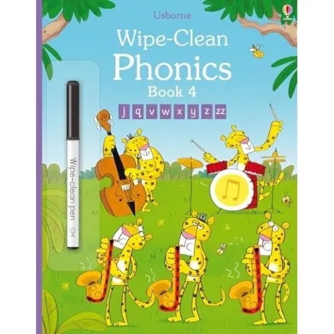 Coperta cărții Wipe-Clean Phonics Book 4, Mairi Mackinnon, Fred Blunt