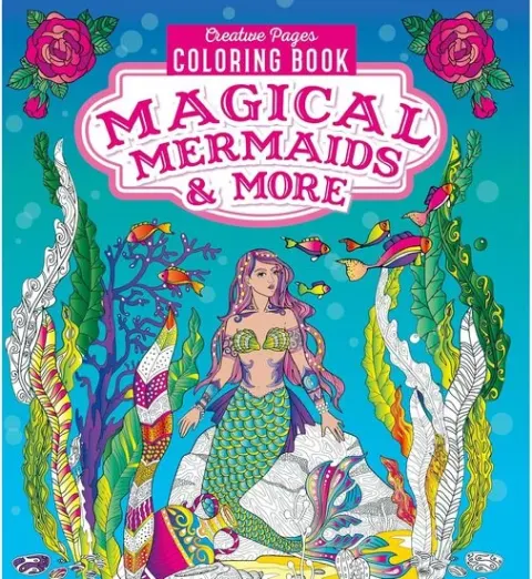 Coperta cărții Magical Mermaids and More Creative Pages Coloring Book