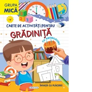 Coperta cărții Carte de activitati pentru gradinita, cu abtibilduri - Grupa mica