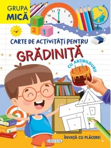 Coperta cărții Carte de activitati pentru gradinita, cu abtibilduri - Grupa mica