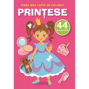 Coperta cărții Printese. Prima mea carte de colorat cu 44 autocolante