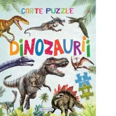 Coperta cărții Dinozaurii. Carte puzzle